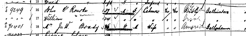 John O'Rourke Who Arrived in 1899